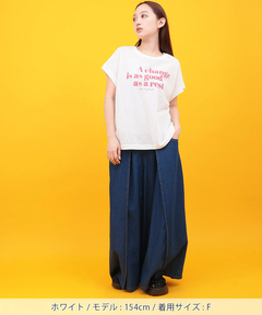 チチカカ |Orale! シアー天竺ロゴフレンチTシャツ
