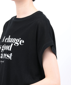 チチカカ |Orale! シアー天竺ロゴフレンチTシャツ