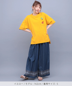 チチカカ |go slow caravan 色々ポケット刺繍ゆったりTシャツ【WEB限定】
