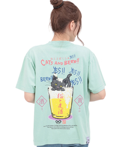 チチカカ |go slow caravan 猫と麦酒 麦酒風呂Tシャツ【WEB限定】