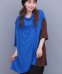 チチカカ |バイカラードレープ Tシャツ