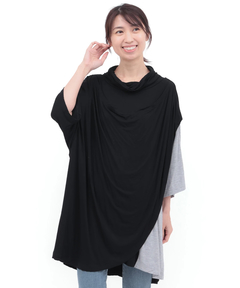 チチカカ |バイカラードレープ Tシャツ