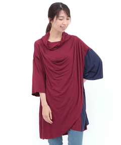 チチカカ |バイカラードレープ Tシャツ