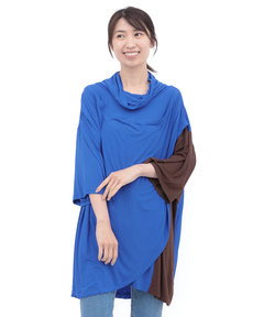 チチカカ |バイカラードレープ Tシャツ