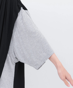 チチカカ |バイカラードレープ Tシャツ