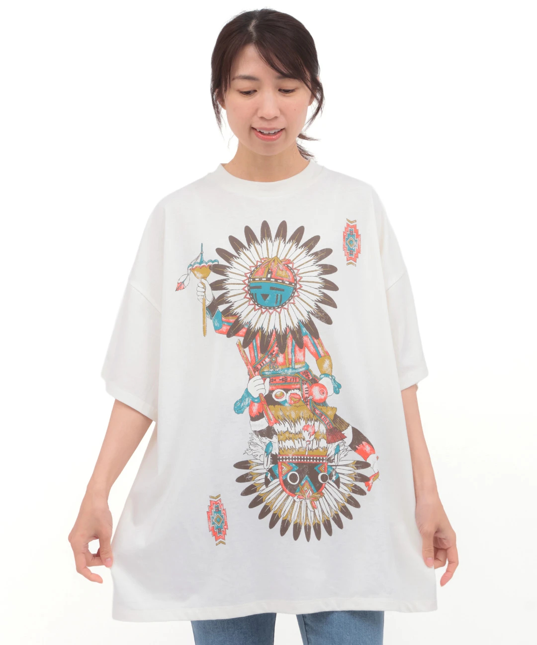 エスニック カブトピン10　チチカカなどとあわせて☆ カッチーナプリントTシャツ / Tシャツ・カットソー | エスニック