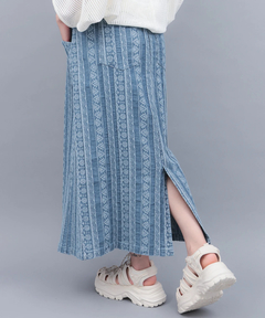 チチカカ |キカストライプデニムナロースカート