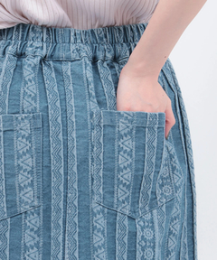 チチカカ |キカストライプデニムナロースカート