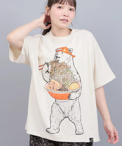 チチカカ |go slow caravan USAコットン豪快盛りラーメンクマTシャツ