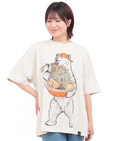 チチカカ |go slow caravan USAコットン豪快盛りラーメンクマTシャツ