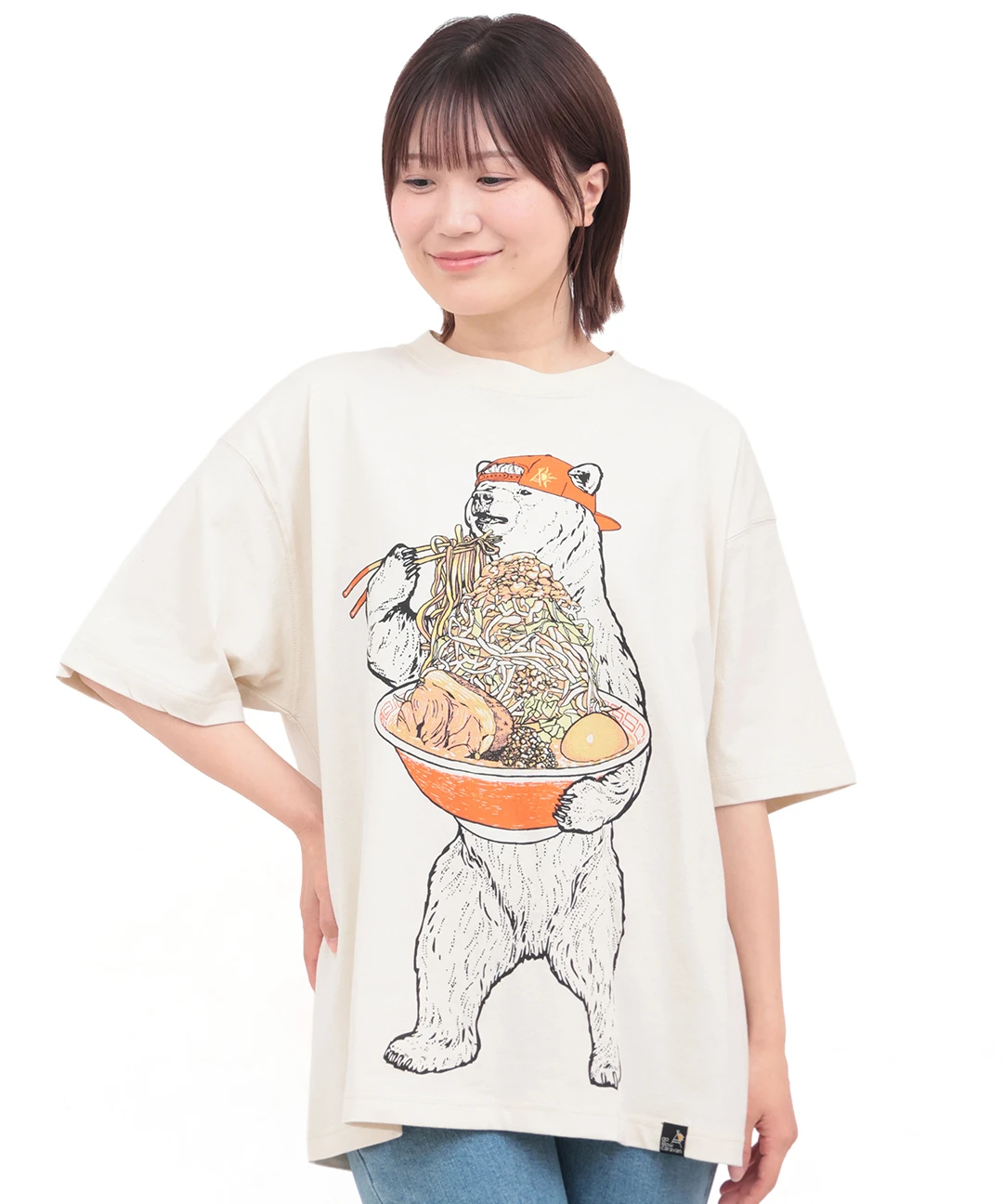 go slow caravan USAコットン豪快盛りラーメンクマTシャツ / Tシャツ