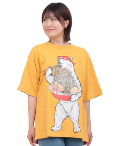 チチカカ |go slow caravan USAコットン豪快盛りラーメンクマTシャツ