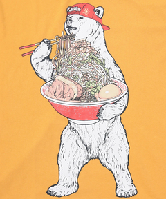 チチカカ |go slow caravan USAコットン豪快盛りラーメンクマTシャツ