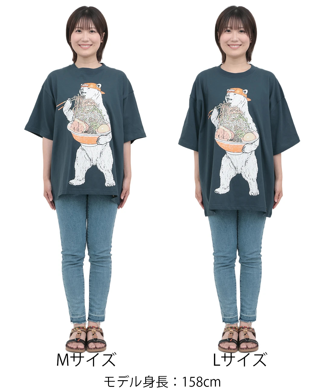 go slow caravan USAコットン豪快盛りラーメンクマTシャツ / Tシャツ