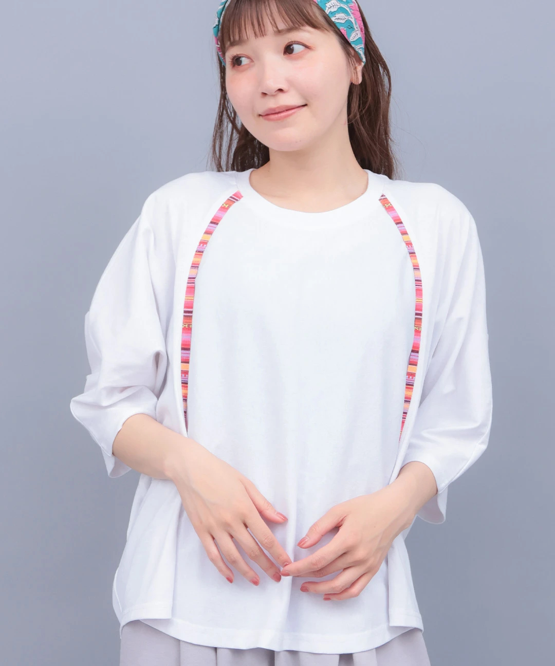 ジャカードラインドルマンプルオーバー / Tシャツ・カットソー