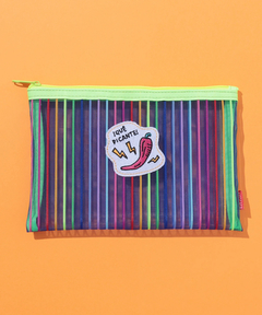 チチカカ |メキシコモチーフワッペンメッシュポーチ