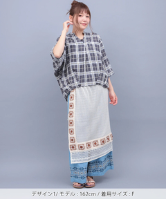 チチカカ |ぽこぽこシアーチェックスキッパーシャツ