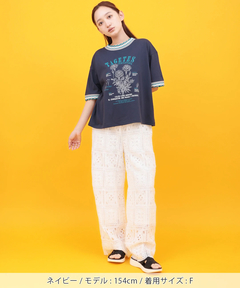 チチカカ |Orale! うねうねリンガーリブTシャツ