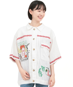 チチカカ |世界の偉人刺繍メンズシャツ