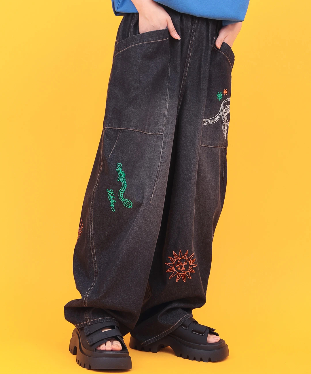 Orale! 刺繍コクーンデニムパンツ / パンツ | エスニックファッション