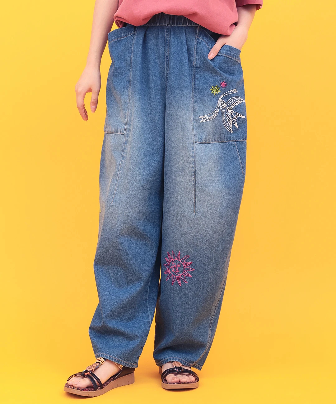 Orale! 刺繍コクーンデニムパンツ / パンツ | エスニックファッション