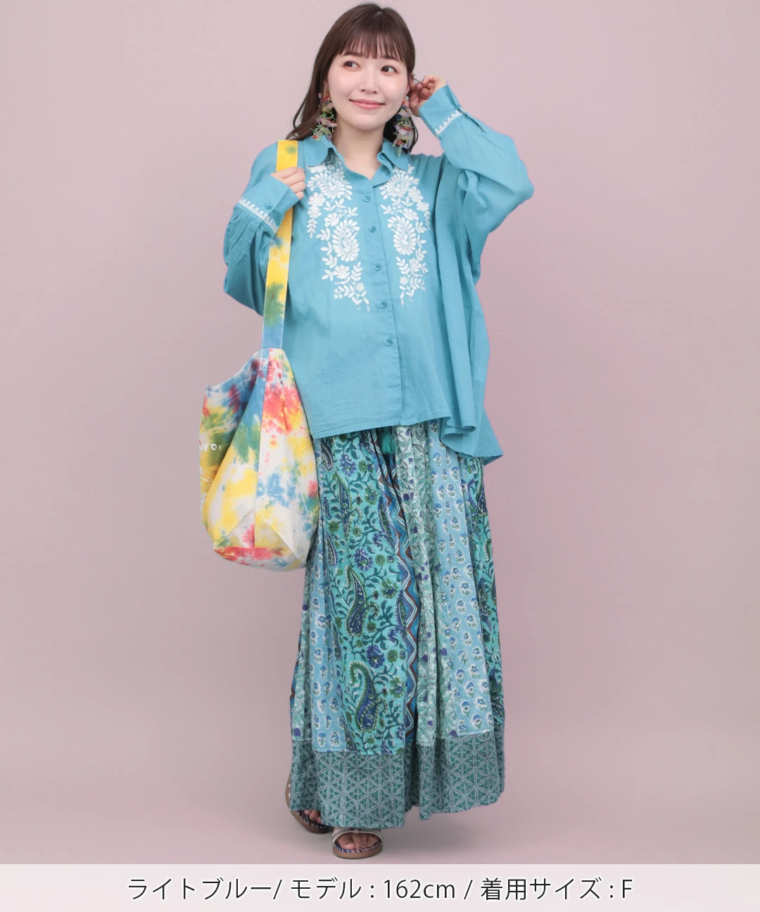 ペイズリーフロル刺繍フレアシャツ / シャツ・ブラウス | エスニック