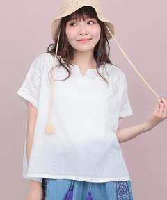 チチカカ |ジオメトリーフェザー刺繍プルオーバー
