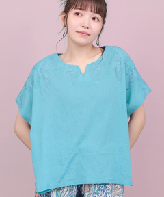 チチカカ |ジオメトリーフェザー刺繍プルオーバー