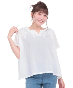 チチカカ |ジオメトリーフェザー刺繍プルオーバー