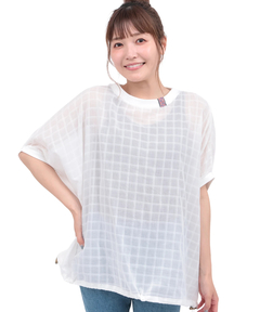 チチカカ |シアーチェックドロストビッグTシャツ