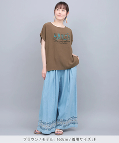 チチカカ |接触冷感ブーツ刺繍Tシャツ