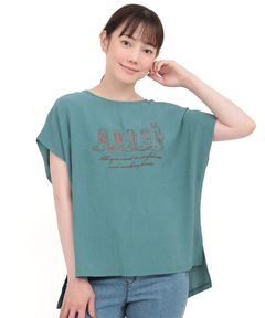 チチカカ |接触冷感ブーツ刺繍Tシャツ