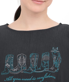 チチカカ |接触冷感ブーツ刺繍Tシャツ