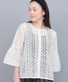 チチカカ |Shanti Shanti ヒカリドロップレースブラウス【WEB限定】