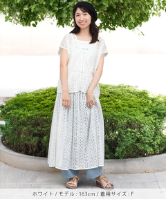 チチカカ |Shanti Shanti ヒカリドロップレース2WAYブラウス【WEB限定】