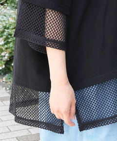 チチカカ |Orale! 裾メッシュレイヤード風Tシャツ