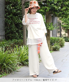 チチカカ |Orale! 裾メッシュレイヤード風Tシャツ