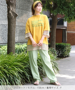 チチカカ |Orale! 裾メッシュレイヤード風Tシャツ