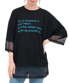 チチカカ |Orale! 裾メッシュレイヤード風Tシャツ
