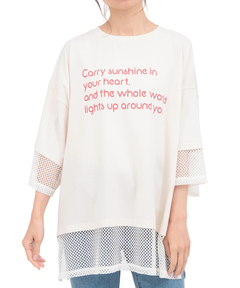 チチカカ |Orale! 裾メッシュレイヤード風Tシャツ