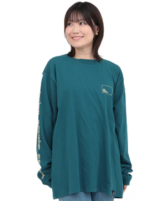 チチカカ |go slow caravan USAコットンスクエアロゴプリントロングスリーブTシャツ