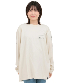 チチカカ |go slow caravan USAコットンスクエアロゴプリントロングスリーブTシャツ