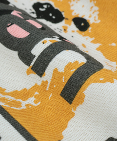 チチカカ |go slow caravan USAコットンスクエアロゴプリントロングスリーブTシャツ