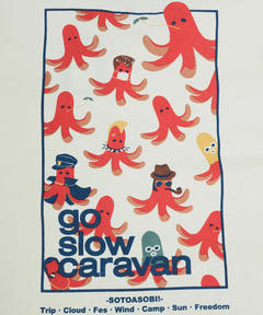 チチカカ |go slow caravan USAコットンスクエアロゴフーディ