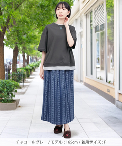 チチカカ |レイヤード風アロー刺繍プルオーバー