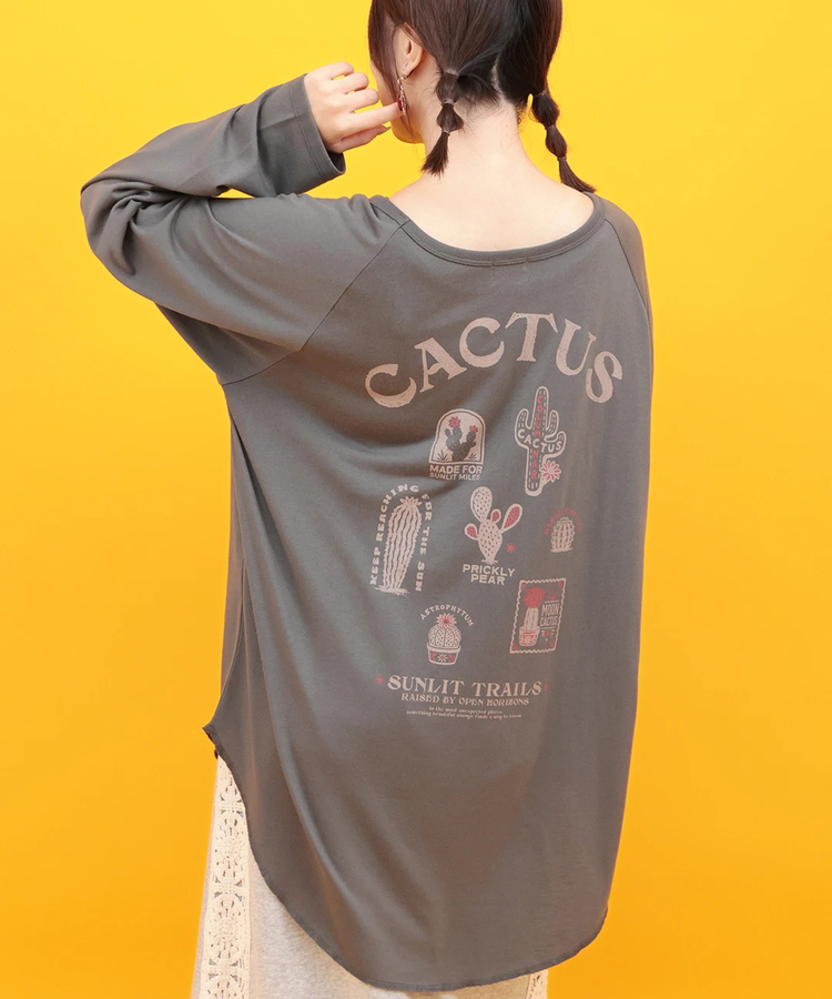 チチカカ |Orale! カクタスプリントロングスリーブTシャツ