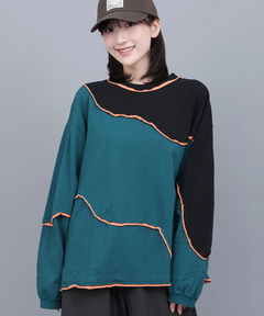 チチカカ |go slow caravan クレイジーカットオフ切替ロングスリーブTシャツ【WEB限定】