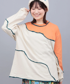 チチカカ |go slow caravan クレイジーカットオフ切替ロングスリーブTシャツ【WEB限定】