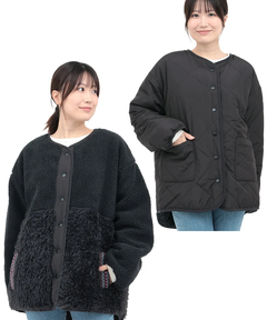 チチカカ |ボアコンビリバーシブルブルゾン