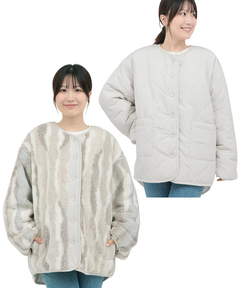 チチカカ |ボアコンビリバーシブルブルゾン